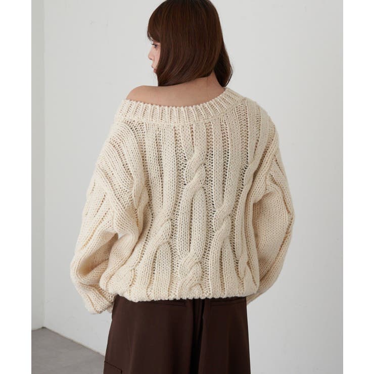 【RAY CASSIN】ケーブルルーズニット | PAL GROUP OUTLET | 詳細画像30 