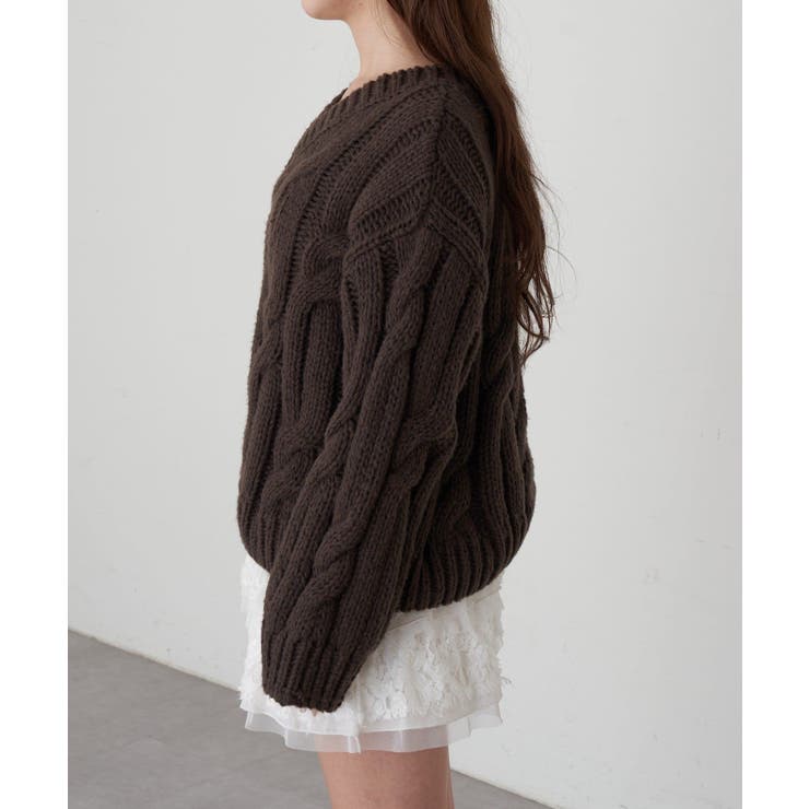 【RAY CASSIN】ケーブルルーズニット | PAL GROUP OUTLET | 詳細画像39 