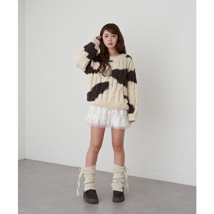 【RAY CASSIN】ケーブルルーズニット | PAL GROUP OUTLET | 詳細画像8 