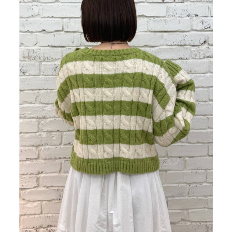 【w closet】ボーダーアランニット | PAL GROUP OUTLET | 詳細画像11 