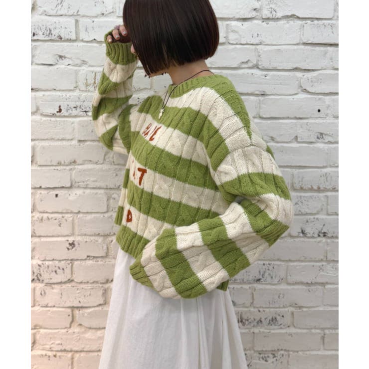 【w closet】ボーダーアランニット | PAL GROUP OUTLET | 詳細画像12 