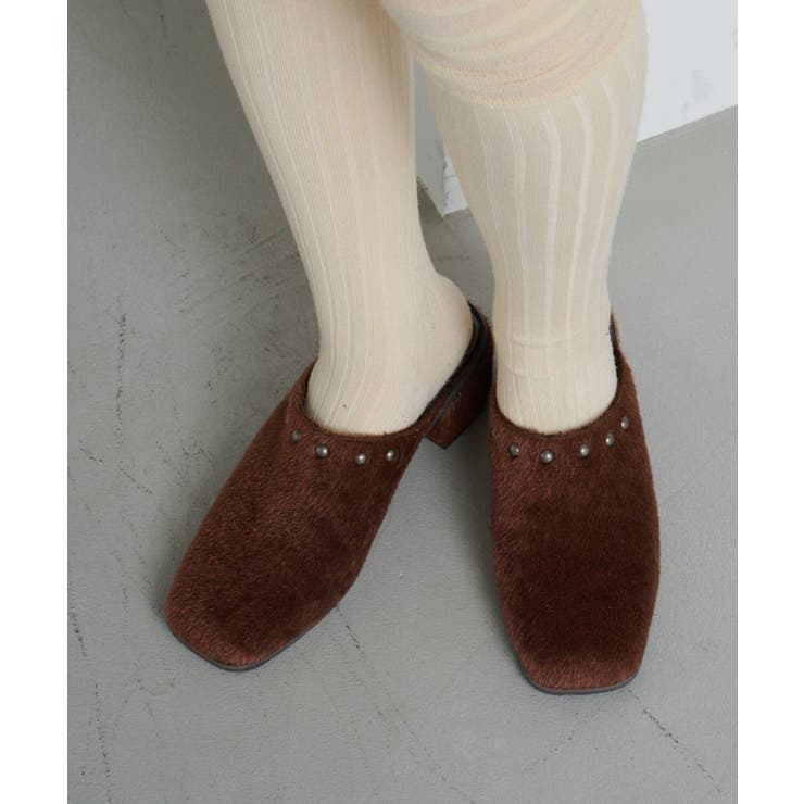 【Kastane】ハラコラウンドスタッズミュール | PAL GROUP OUTLET | 詳細画像2 