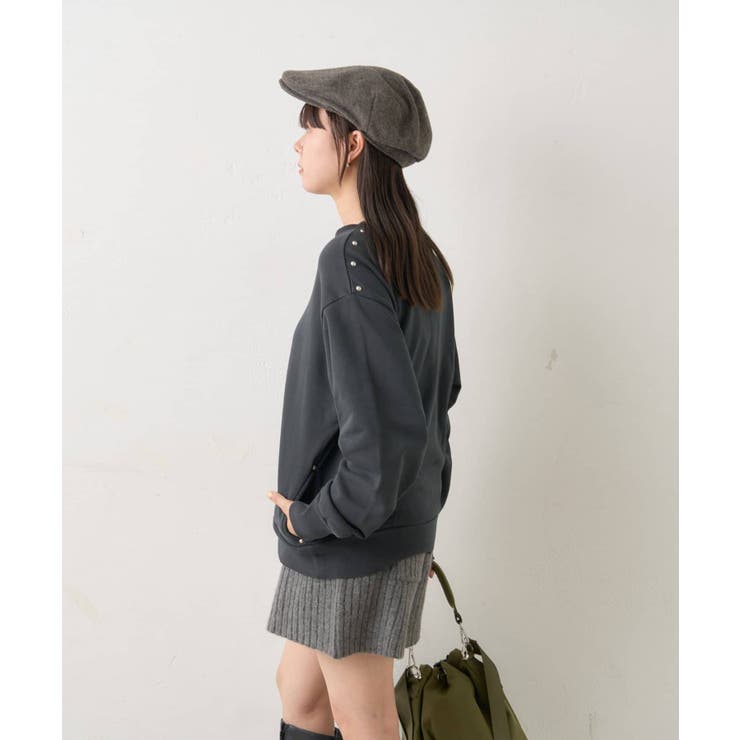 【Kastane】PIGMENT DYE STUDS SWEAT P/O | PAL GROUP OUTLET | 詳細画像5 