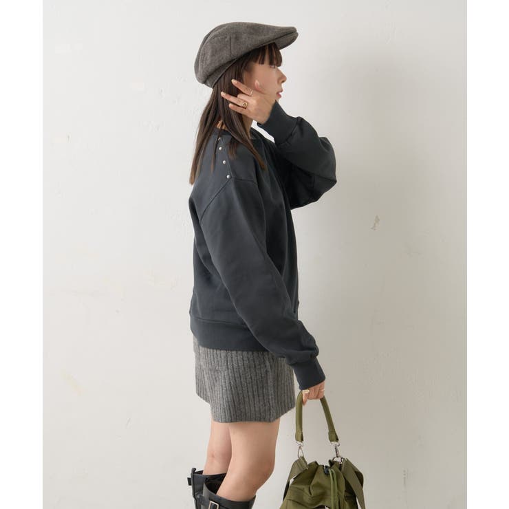 【Kastane】PIGMENT DYE STUDS SWEAT P/O | PAL GROUP OUTLET | 詳細画像7 