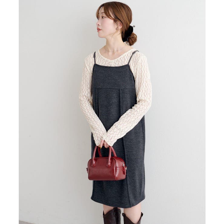 【Kastane】B ニットライクスウェットキャミワンピース | PAL GROUP OUTLET | 詳細画像12 