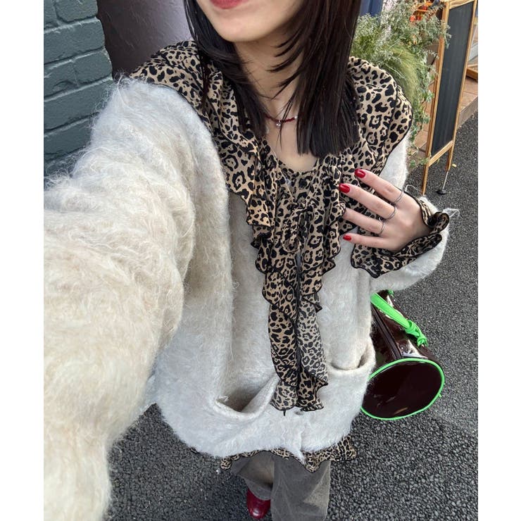 【Ciaopanic】【neutral】シャギーニットカーディガン | PAL GROUP OUTLET | 詳細画像1 