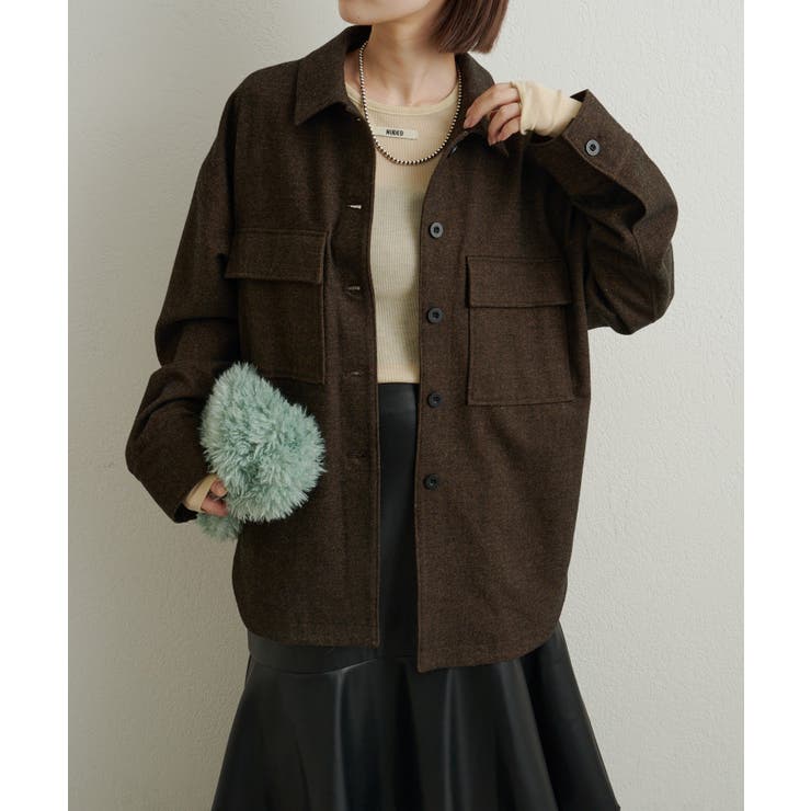 BRN | 【Omekashi】ウールシャツジャケット | PAL GROUP OUTLET