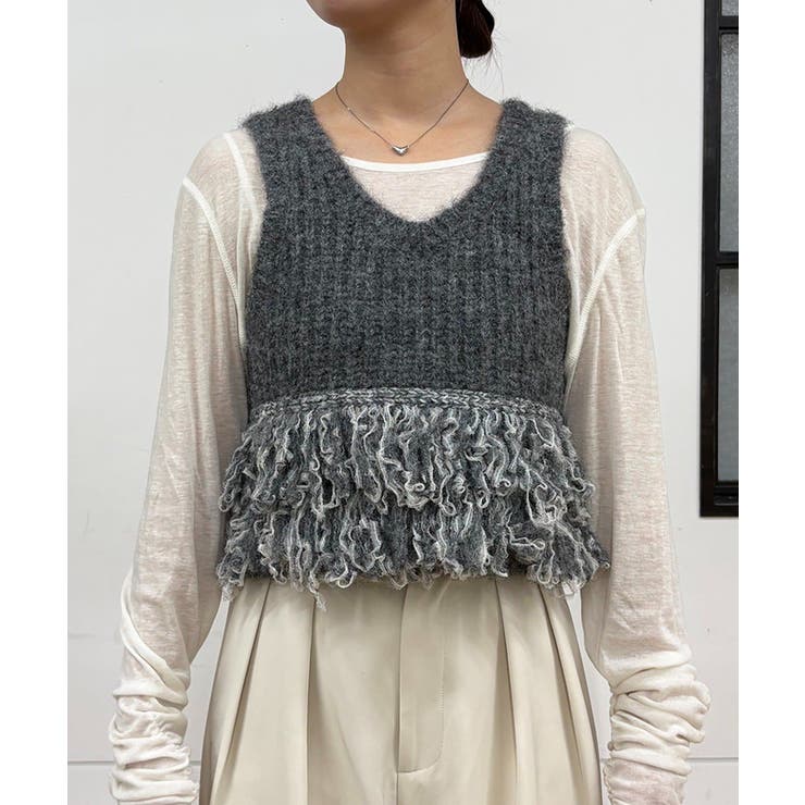 【CAPRICIEUX LE'MAGE】チュールヤーンベスト | PAL GROUP OUTLET | 詳細画像11 