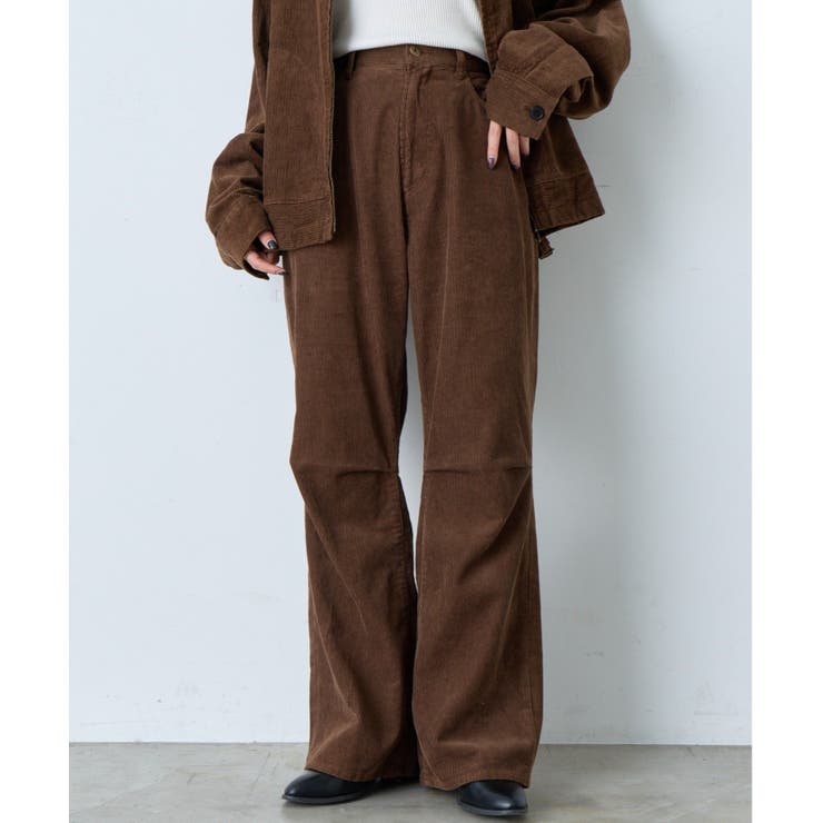 BRN | 【Kastane】CORDUROY KNEE TUCK PANTS | PAL GROUP OUTLET