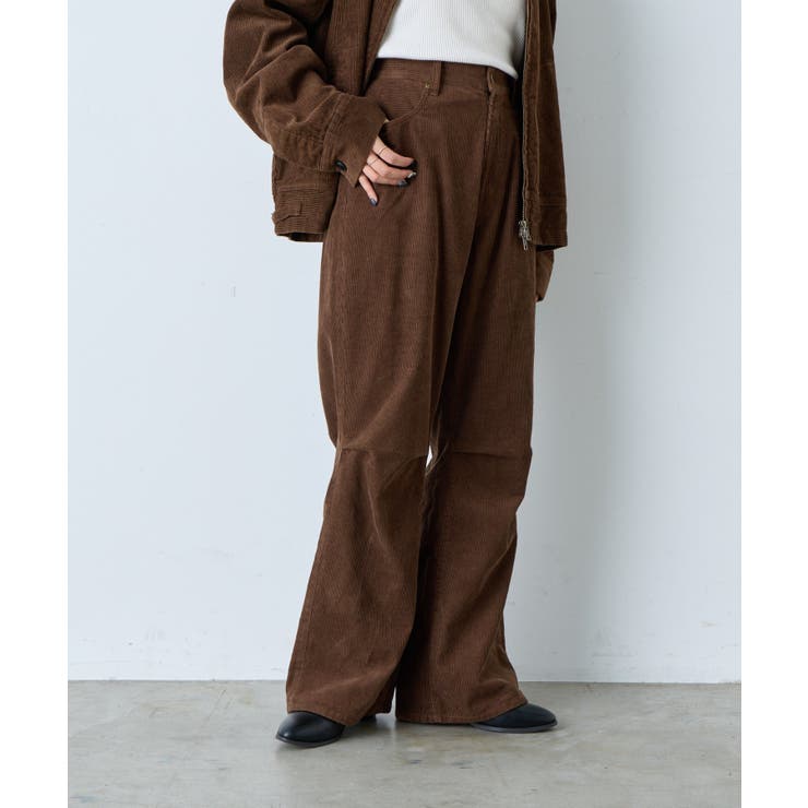 【Kastane】CORDUROY KNEE TUCK PANTS | PAL GROUP OUTLET | 詳細画像16 