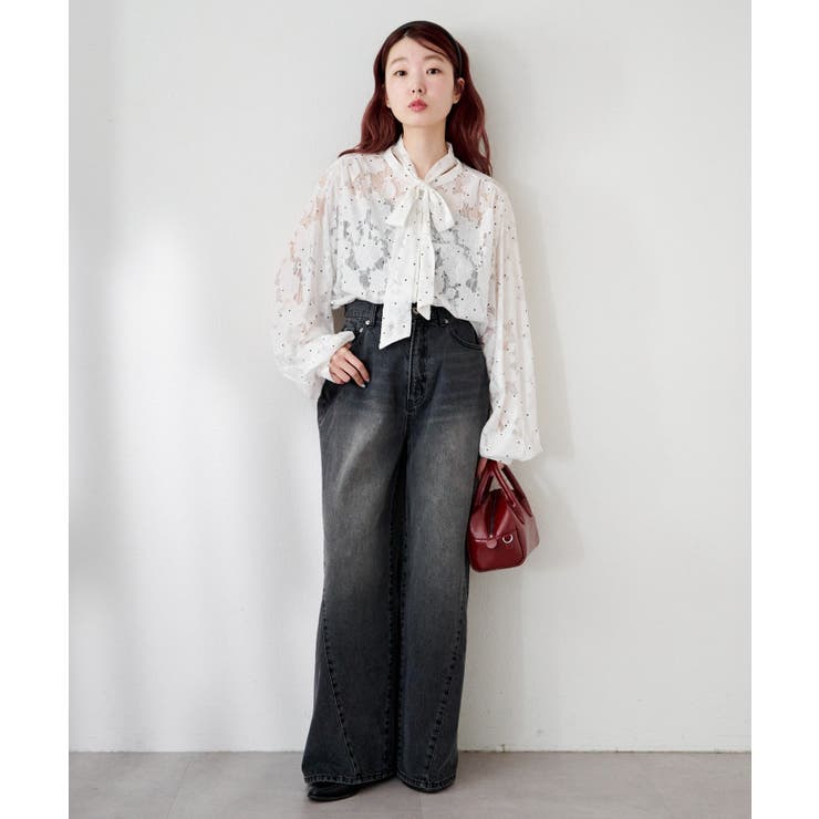 【Kastane】ドットレースボウタイブラウス | PAL GROUP OUTLET | 詳細画像16 