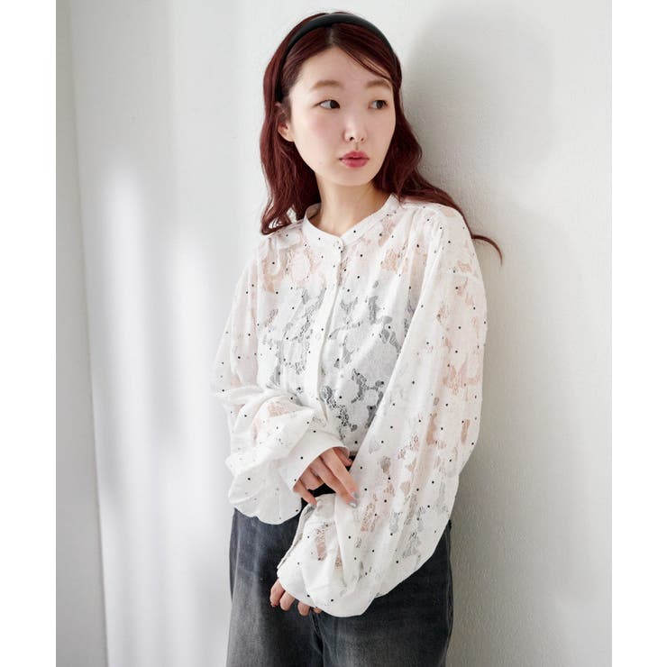 【Kastane】ドットレースボウタイブラウス | PAL GROUP OUTLET | 詳細画像22 