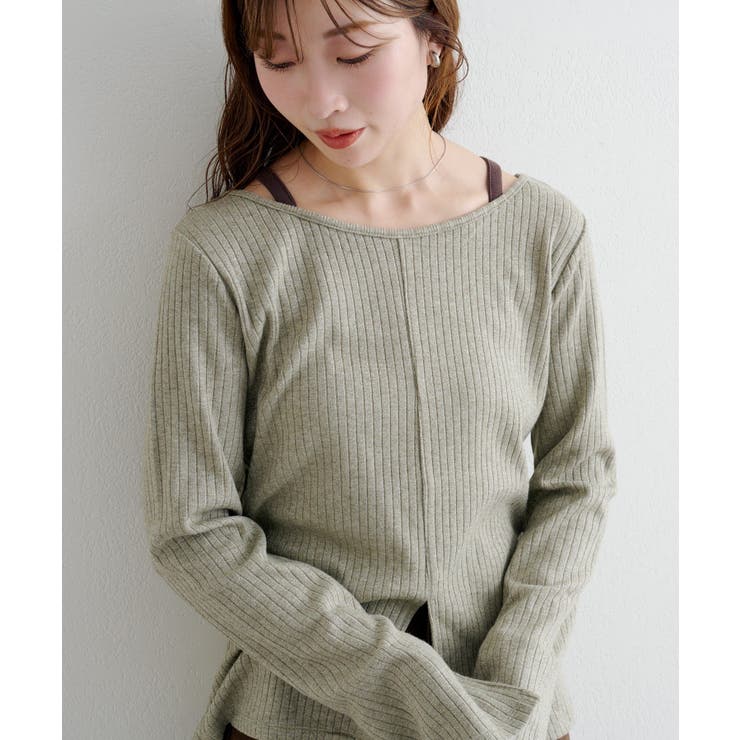 【Kastane】B ラメリブスリットトップス | PAL GROUP OUTLET | 詳細画像28 