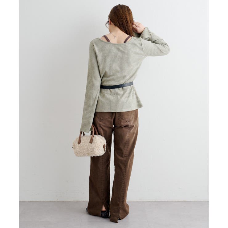 【Kastane】B ラメリブスリットトップス | PAL GROUP OUTLET | 詳細画像34 