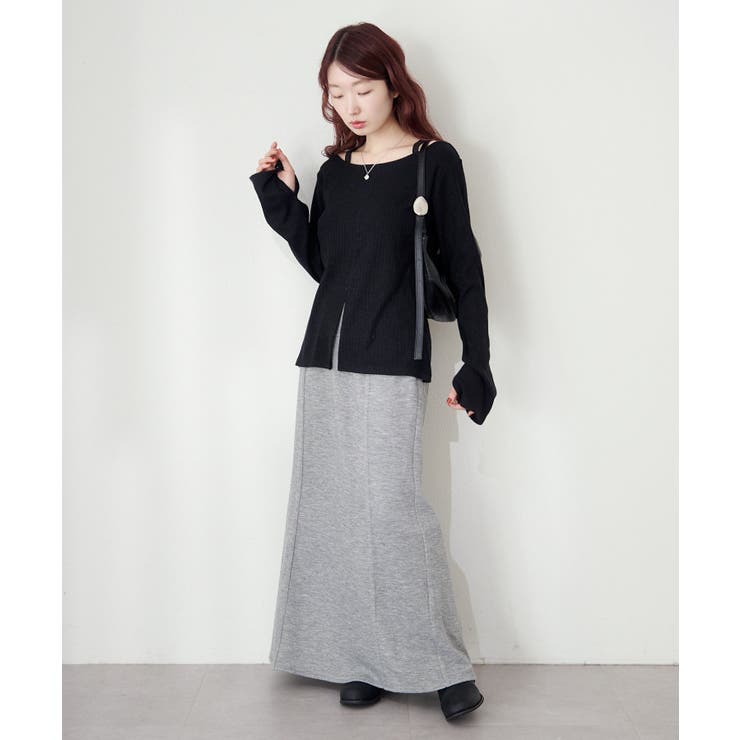 【Kastane】B ラメリブスリットトップス | PAL GROUP OUTLET | 詳細画像43 