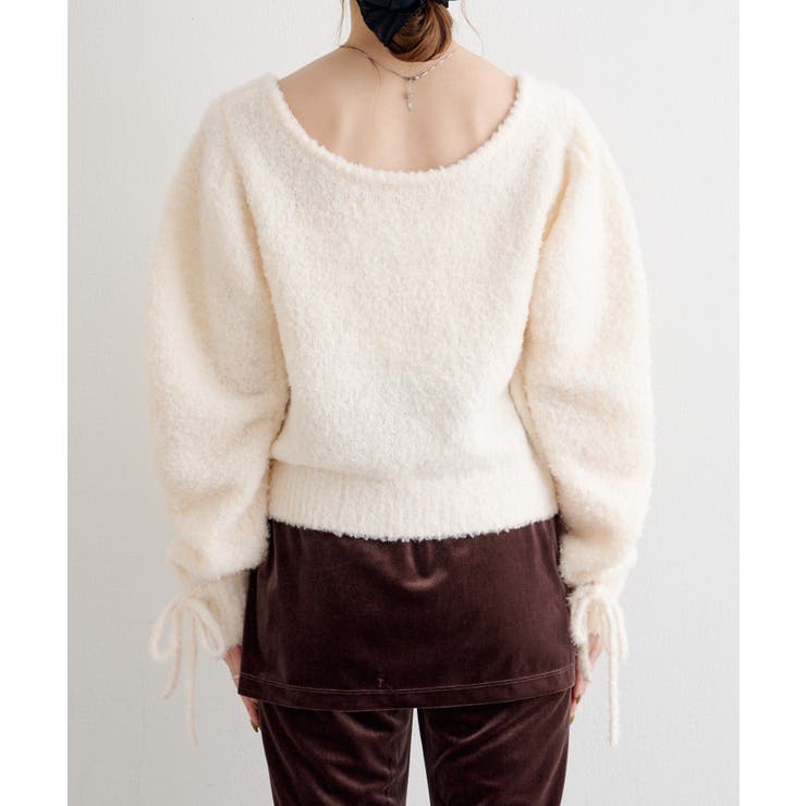 【Kastane】B リボンマトンスリーブニット | PAL GROUP OUTLET | 詳細画像30 