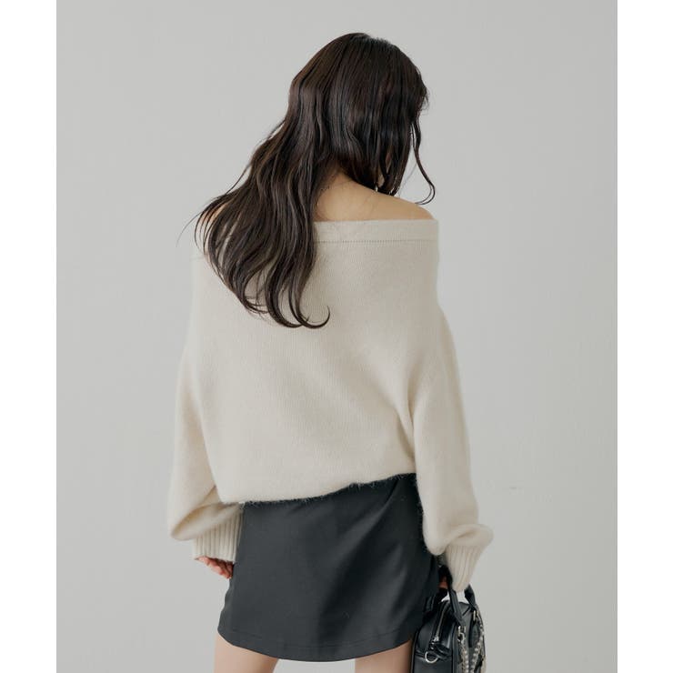 【Chico】ビジュー付アンゴラオフショルKT | PAL GROUP OUTLET | 詳細画像2 