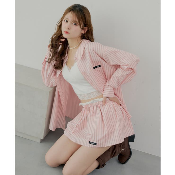 S/PNK | 【Chico】レースレイヤードフレアミニSK | PAL GROUP OUTLET