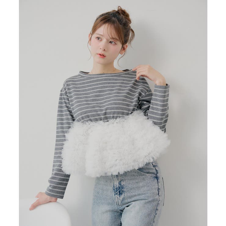 【Chico】ボリュームチュールドッキングボーダーペプラムトップ… | PAL GROUP OUTLET | 詳細画像4 