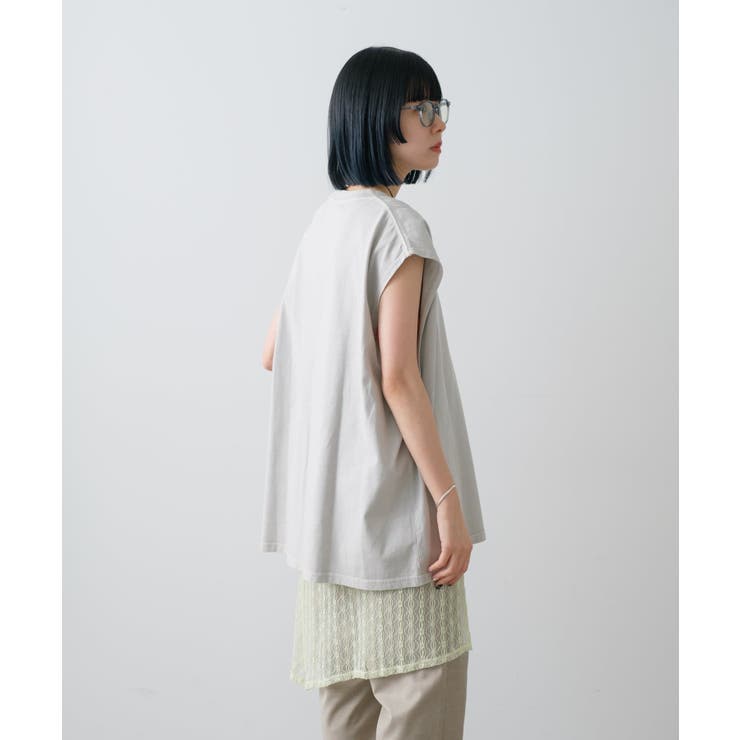 GRY | 【Kastane】PIGMENT DYE NO SLEEVE TEE | PAL GROUP OUTLET