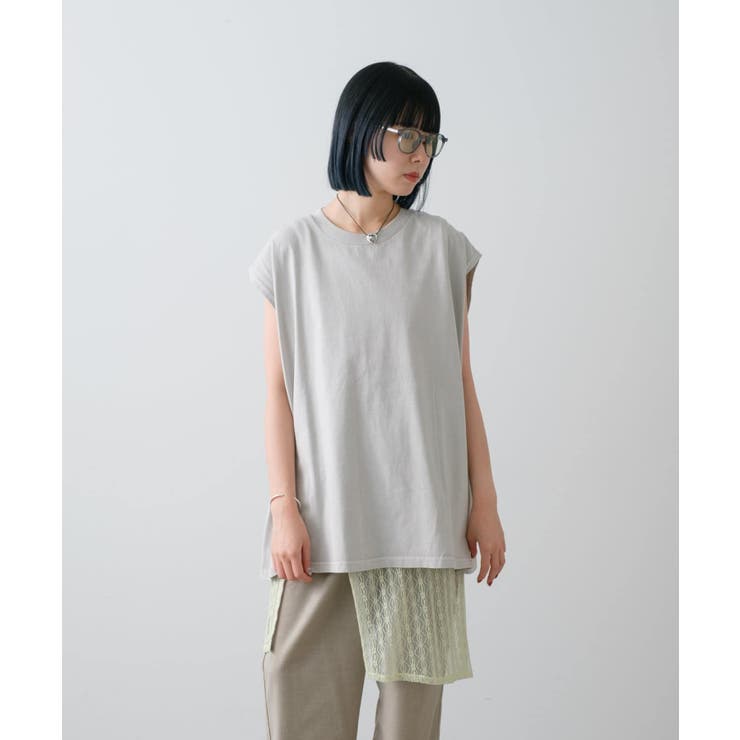 【Kastane】PIGMENT DYE NO SLEEVE TEE | PAL GROUP OUTLET | 詳細画像5 
