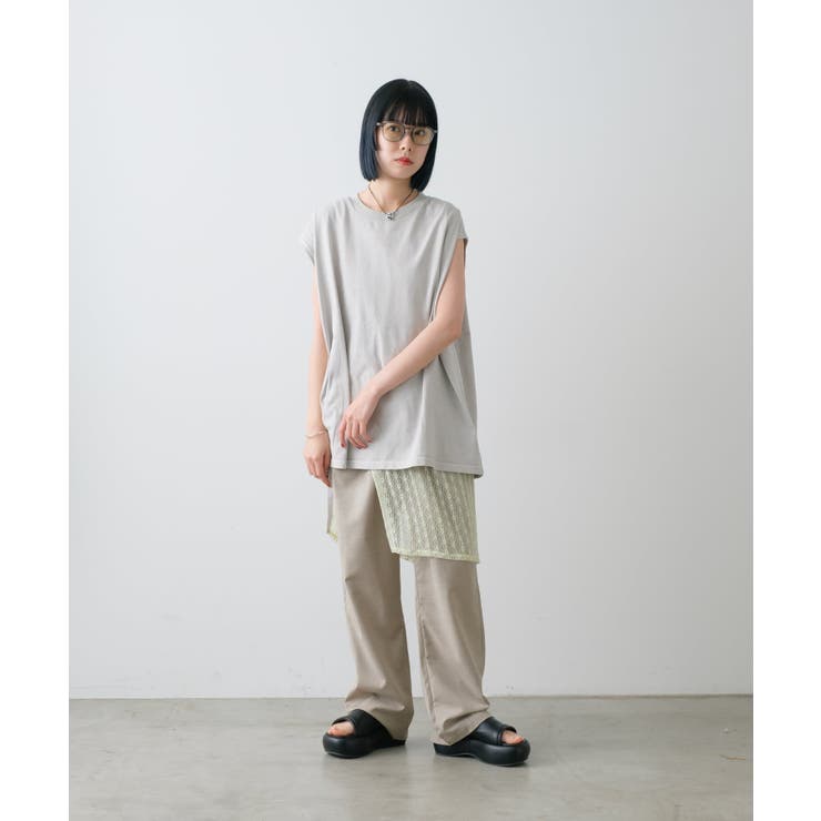 【Kastane】PIGMENT DYE NO SLEEVE TEE | PAL GROUP OUTLET | 詳細画像7 