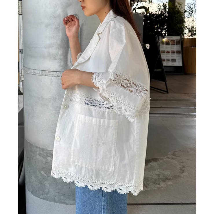 【CIAOPANIC TYPY】切替レースオーバー5分袖シャケット | PAL GROUP OUTLET | 詳細画像5 