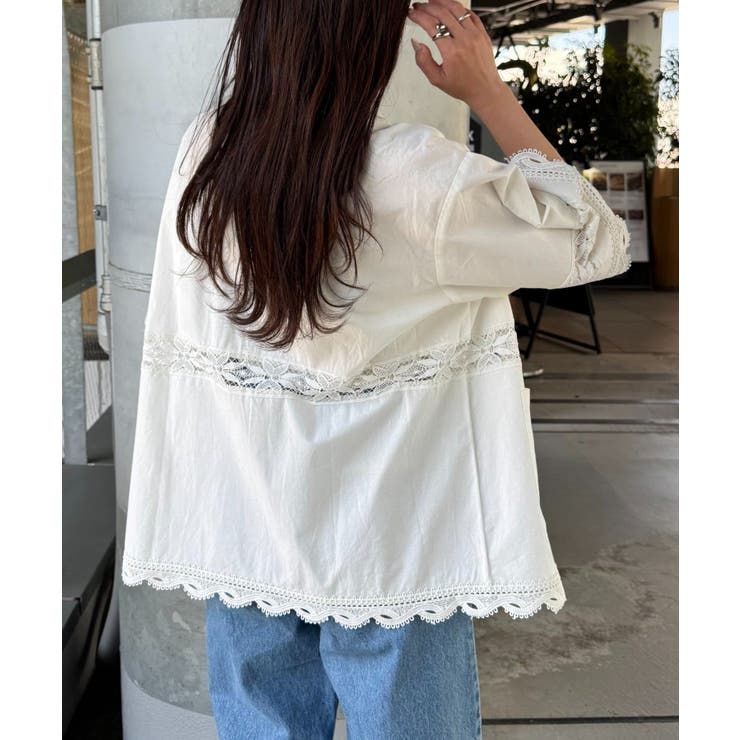 【CIAOPANIC TYPY】切替レースオーバー5分袖シャケット | PAL GROUP OUTLET | 詳細画像6 