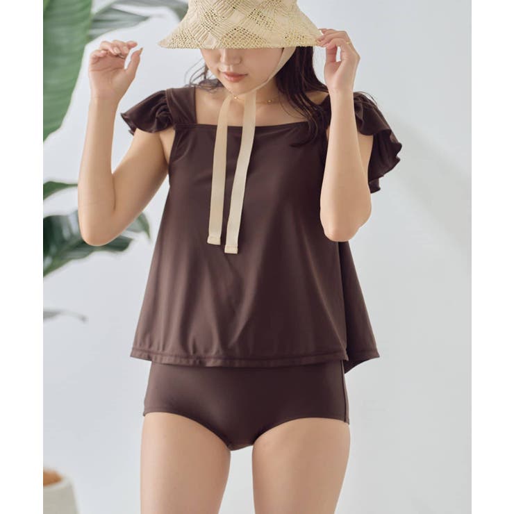 【CIAOPANIC TYPY】ショルダーフリル水着2点セット | PAL GROUP OUTLET | 詳細画像2 