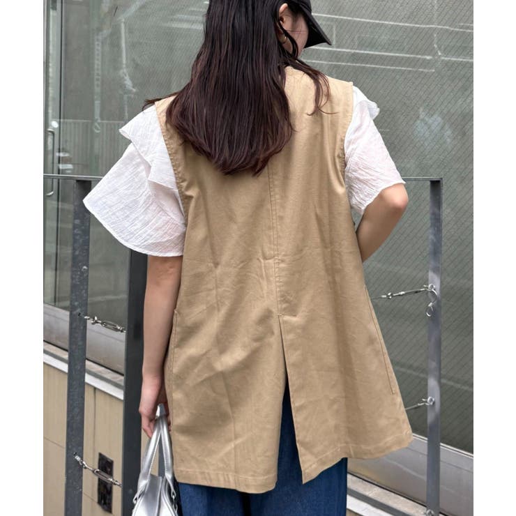 【CIAOPANIC TYPY】ノーカラーリネン混ジレ | PAL GROUP OUTLET | 詳細画像33 