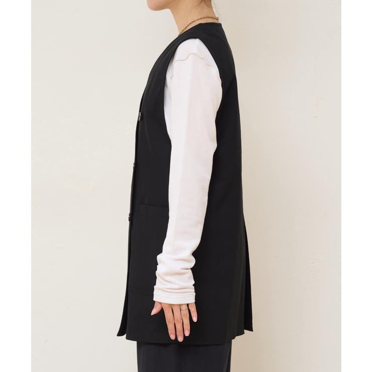 【CIAOPANIC TYPY】ノーカラーリネン混ジレ | PAL GROUP OUTLET | 詳細画像35 