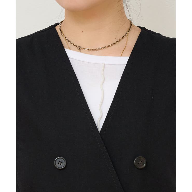 【CIAOPANIC TYPY】ノーカラーリネン混ジレ | PAL GROUP OUTLET | 詳細画像37 