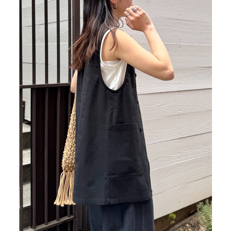 【CIAOPANIC TYPY】ノーカラーリネン混ジレ | PAL GROUP OUTLET | 詳細画像5 