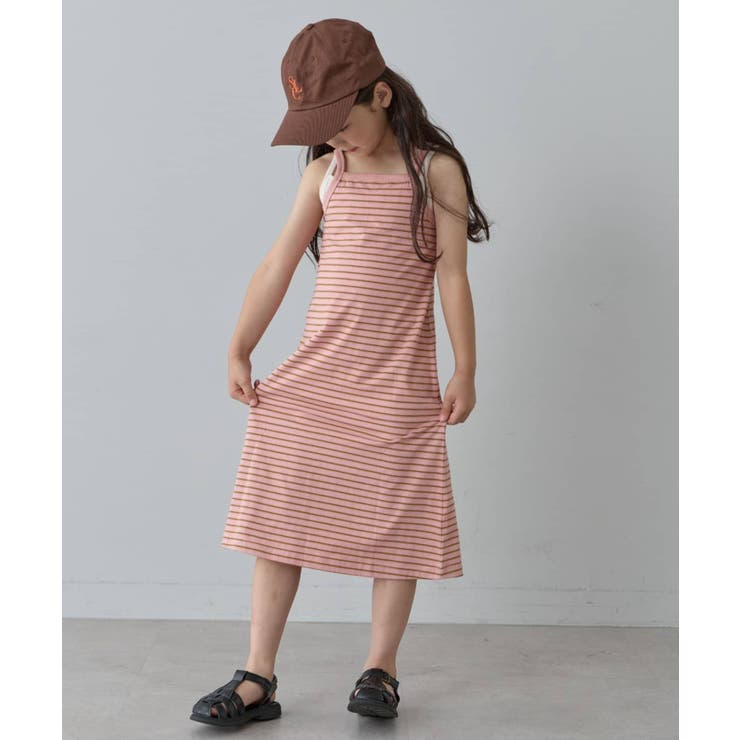 PINK | 【CIAOPANIC TYPY】マルチボーダーアメスリキャミワンピース | PAL GROUP OUTLET