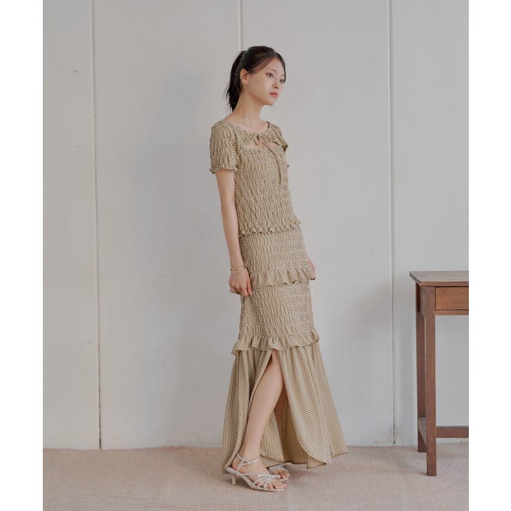 【Chico】ギンガムフリルデザインシャーリングSK | PAL GROUP OUTLET | 詳細画像12 