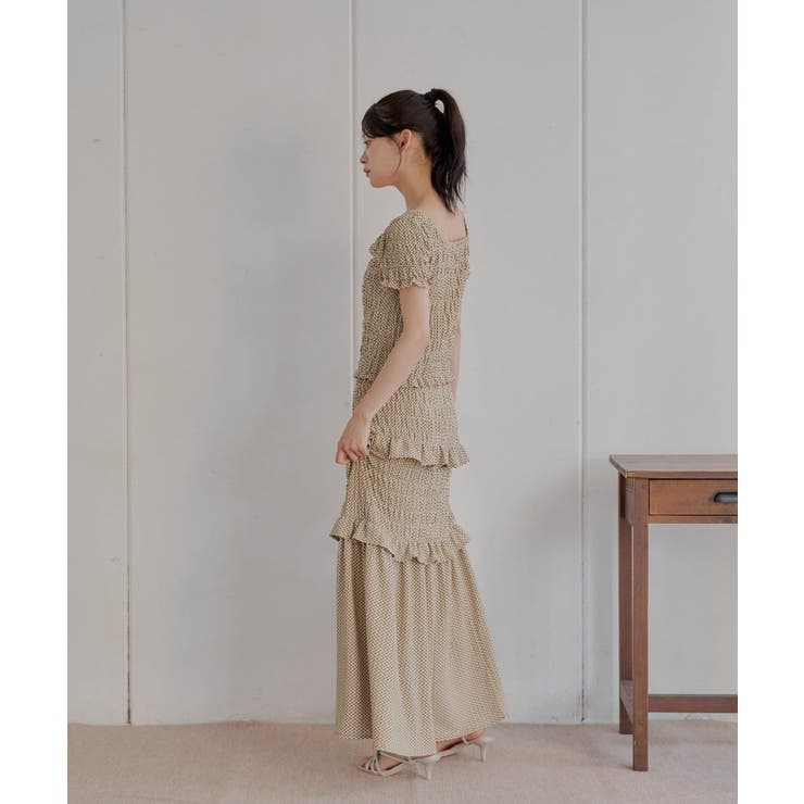 【Chico】ギンガムフリルデザインシャーリングSK | PAL GROUP OUTLET | 詳細画像13 