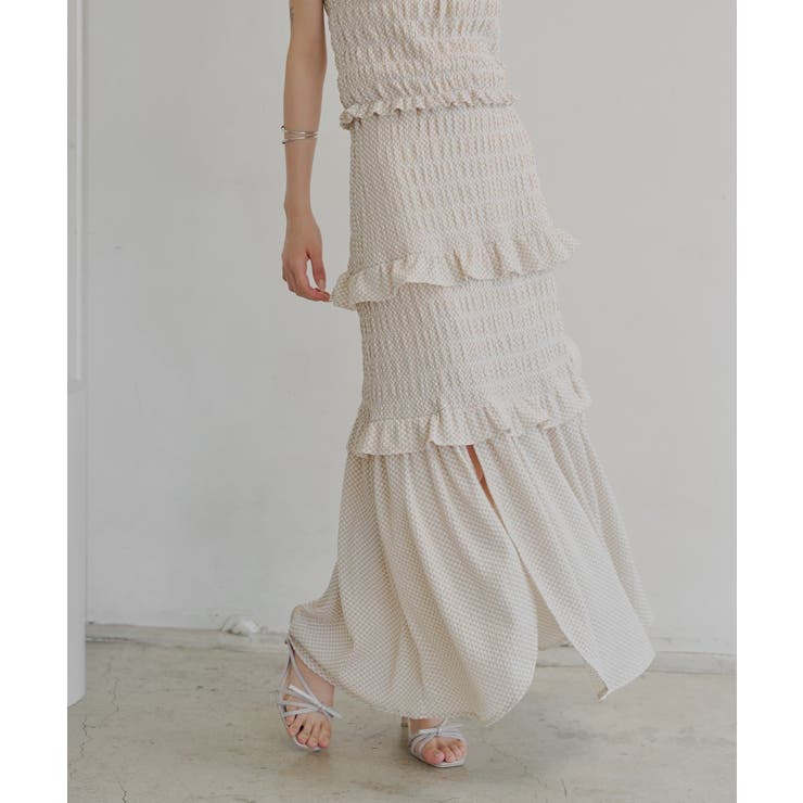 【Chico】ギンガムフリルデザインシャーリングSK | PAL GROUP OUTLET | 詳細画像14 