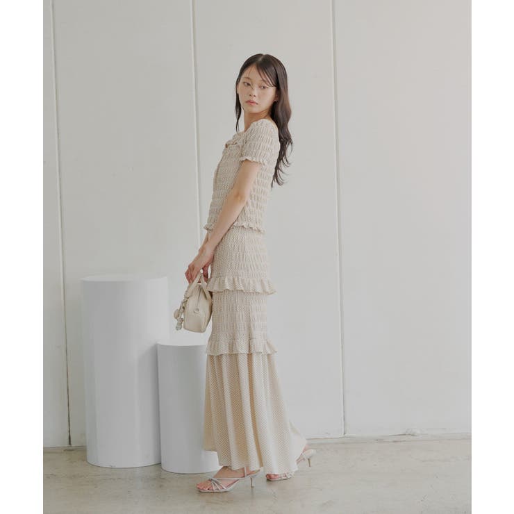 【Chico】ギンガムフリルデザインシャーリングSK | PAL GROUP OUTLET | 詳細画像16 