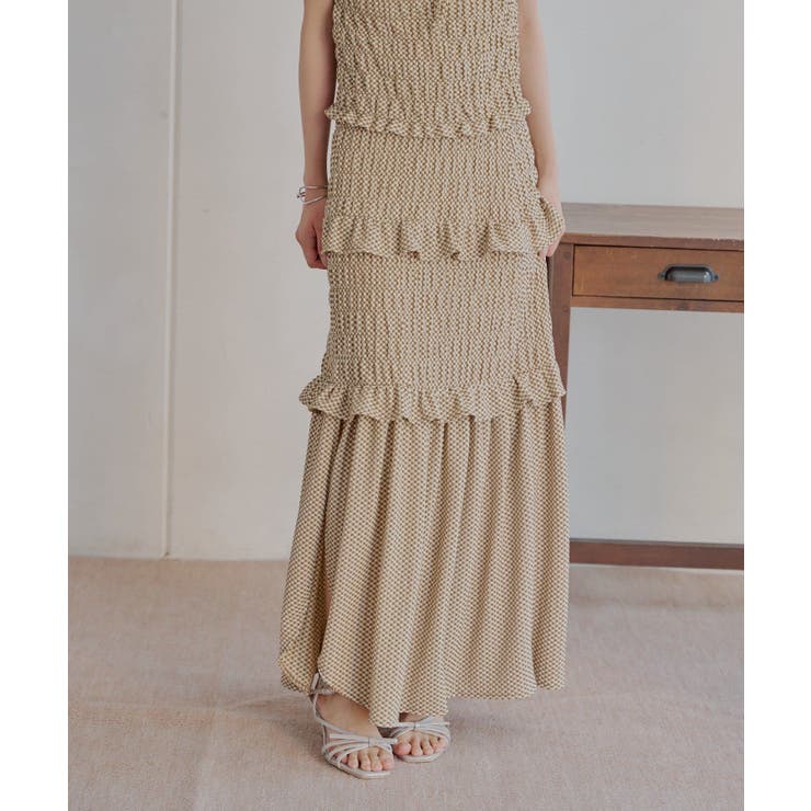 【Chico】ギンガムフリルデザインシャーリングSK | PAL GROUP OUTLET | 詳細画像9 