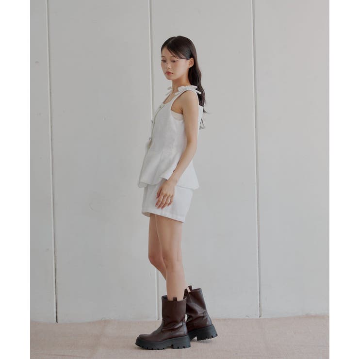 【Chico】フロントボタンツイードノースリベスト | PAL GROUP OUTLET | 詳細画像9 