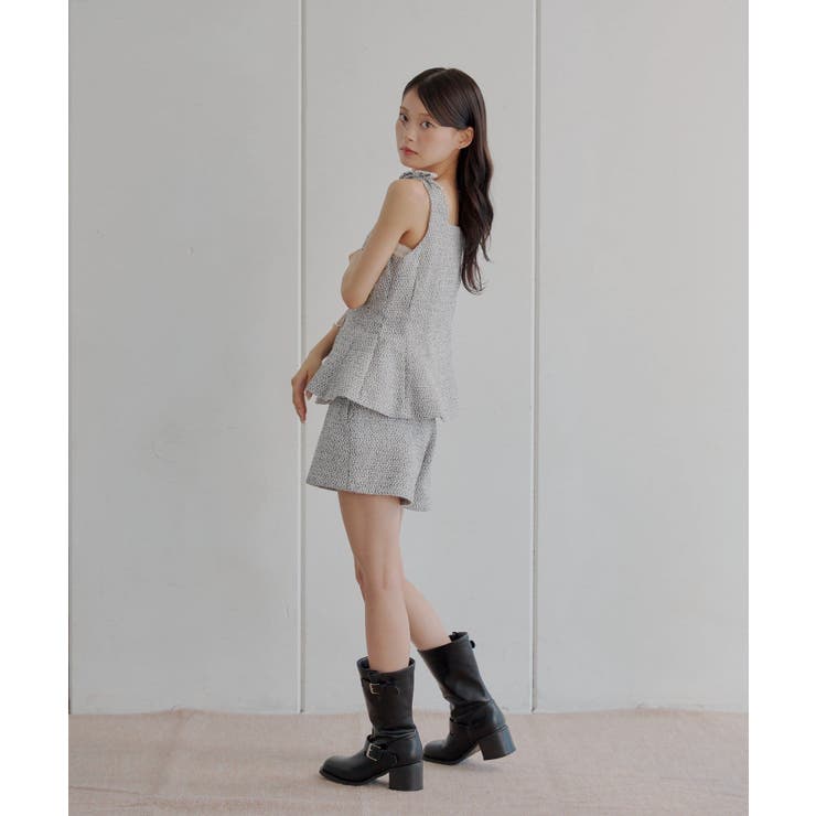 【Chico】フロントボタンツイードノースリベスト | PAL GROUP OUTLET | 詳細画像27 