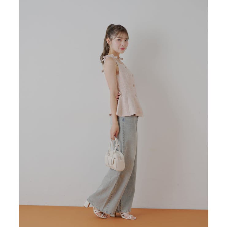 【Chico】フロントボタンツイードノースリベスト | PAL GROUP OUTLET | 詳細画像39 