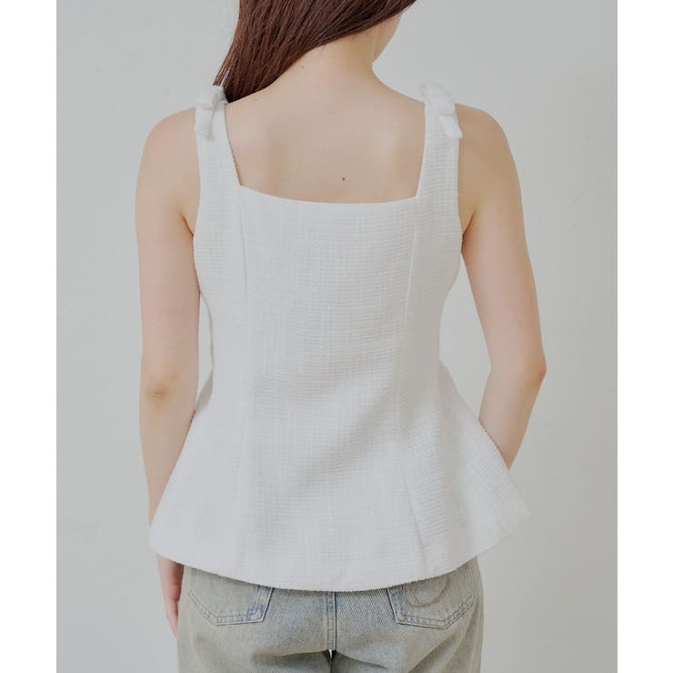 【Chico】フロントボタンツイードノースリベスト | PAL GROUP OUTLET | 詳細画像46 