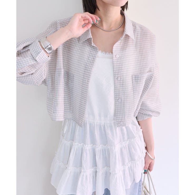 【mystic】シアーショートシャツ | PAL GROUP OUTLET | 詳細画像1 