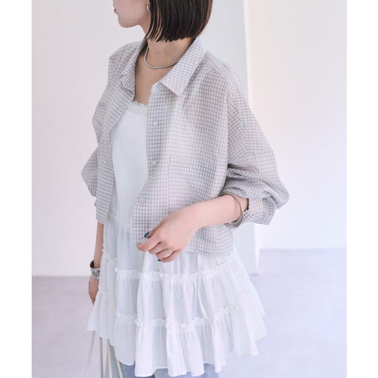 【mystic】シアーショートシャツ | PAL GROUP OUTLET | 詳細画像6 