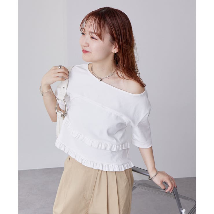 【mystic】レイヤードフリルTシャツ | PAL GROUP OUTLET | 詳細画像2 