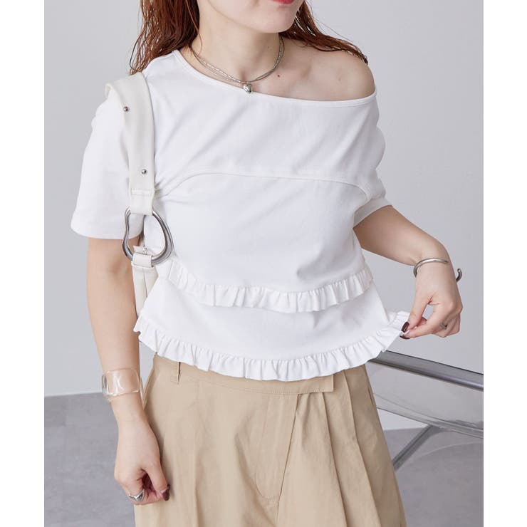 【mystic】レイヤードフリルTシャツ | PAL GROUP OUTLET | 詳細画像7 