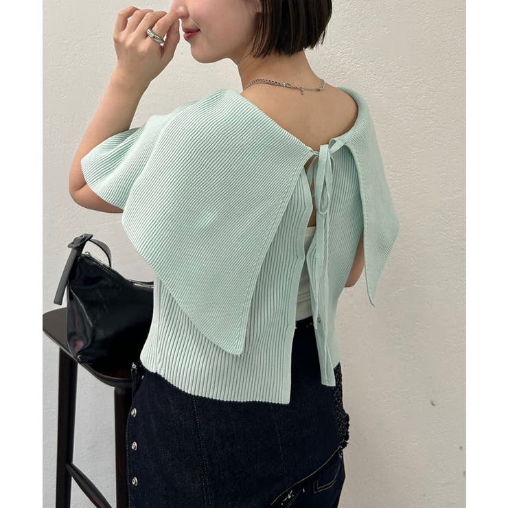 【mystic】坂田 ケープ襟ニット | PAL GROUP OUTLET | 詳細画像2 