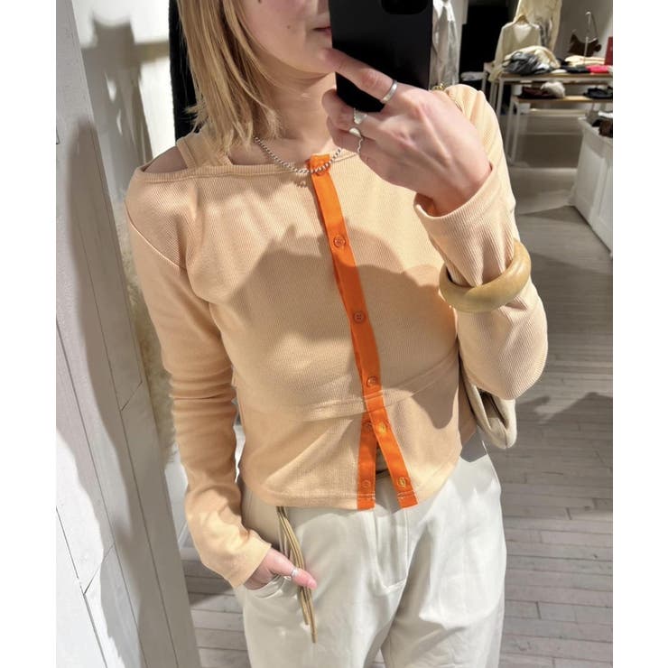 【mystic】蔀 配色テープリブロンT | PAL GROUP OUTLET | 詳細画像1 