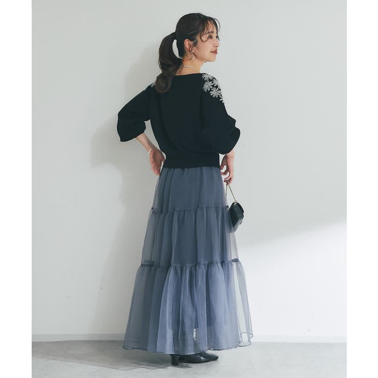 【La boutique BonBon】お花刺繍クロップドKN | PAL GROUP OUTLET | 詳細画像16 